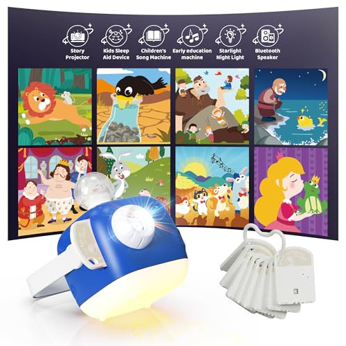 KOKODI Bluetooth Storybook Projector & Nightlight for Kids w/ 8 Classic Tales