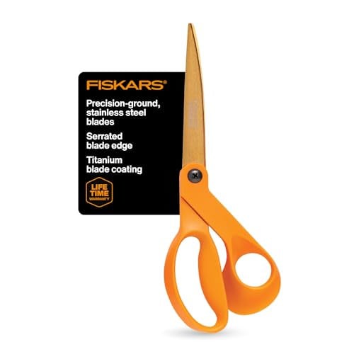 Fiskars Titanium Shop All Purpose Serrated Scissor 9-Inch