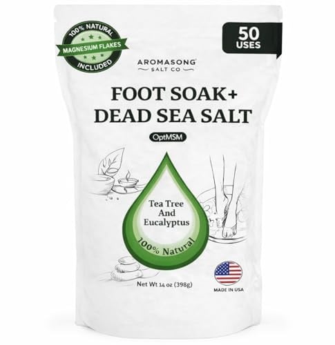 Aromasong Tea Tree Foot Soak with Dead Sea Salt & Magnesium Flakes Deal