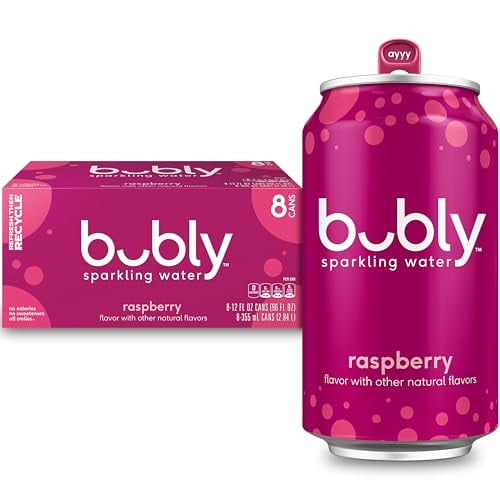 bubly Sparkling Water, Raspberry Or Blackberry, Zero Sugar & Zero Calories, 12 Fl Oz Cans (8-Pack) Deal