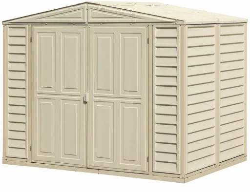 8' x 5.5' DuraMate Double Door Metal Reinforced Plastic Vinyl Storage Shed Deal