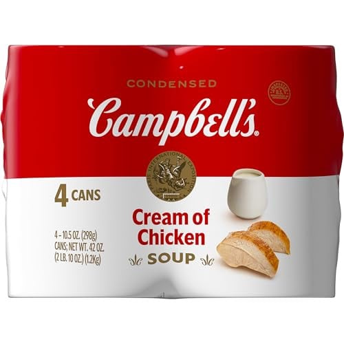 Campbell's Condensed Chicken Noodle or Cream of Chicken Soup 10.5 oz 2 X 4 Cans Deal