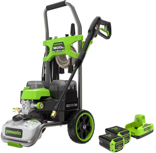 Greenworks 60V Hybrid 1800 PSI 1.2 GPM Cold Water Pressure Washer with (2) 4Ah Batteries Deal