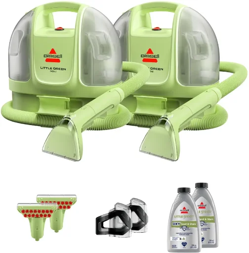 BISSELL Little Green Mini Portable Carpet & Upholstery Deep Cleaner 2-Pack Deal