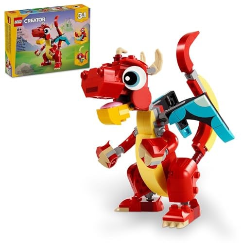 LEGO Creator 3 in 1 Red Dragon (31145, 149-Piece)