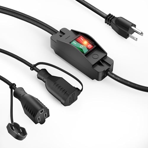 14AWG 2 Way Power Cord Splitter Cable with On/Off Switch Deal