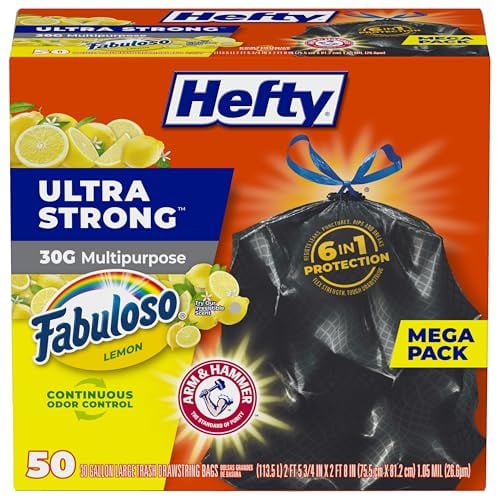 Hefty Ultra Strong 30 Gallon Trash Bags 50-Count Deal