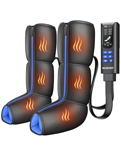 Air Compression Leg Massager with Heat for Foot & Calf Fast Recovery