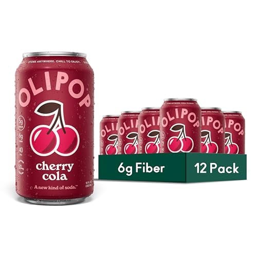 (Prime Deal) 12-Pack 12-Oz Olipop Prebiotic Soda Pop Cans (Cherry Cola) Deal