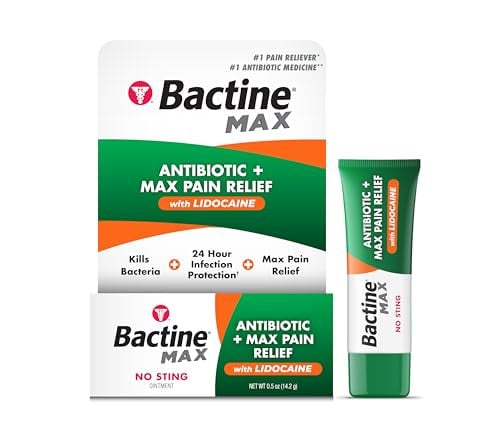 Bactine Max Antibiotic + Pain Relieving Ointment Cream w/ Lidocaine 0.5-Oz Deal