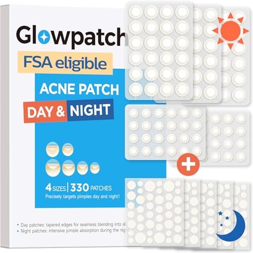 Glowpatch Invisible Pimple Patches Day & Night Acne Cover 330-Count Deal