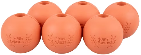 6pk Set Harry Barker Durable All-Natural Rubber Balls for Dogs
