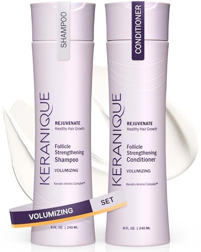 Keranique Volumizing Shampoo & Conditioner Set for Hair Repair, Growth & Thinning Hair Support – Keratin Deal