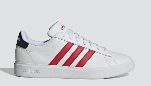 adidas Men's Grand Court 2.0 Shoes (Cloud White / Cloud White / Ecru Tint)