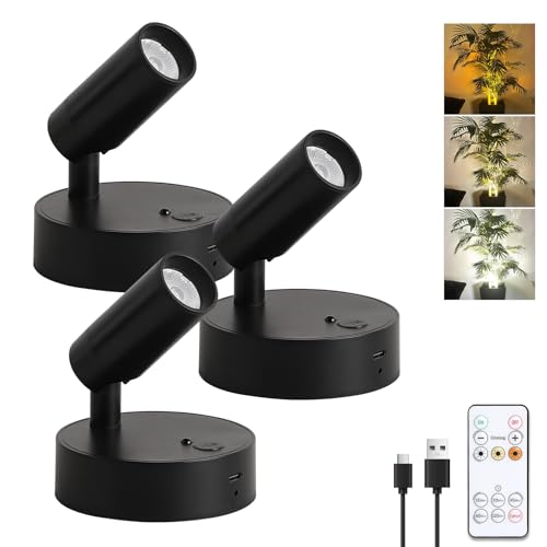 JOOSENLUX Rechargeable Wireless 2600mAh Indoor SpotLights 3-Pack Deal