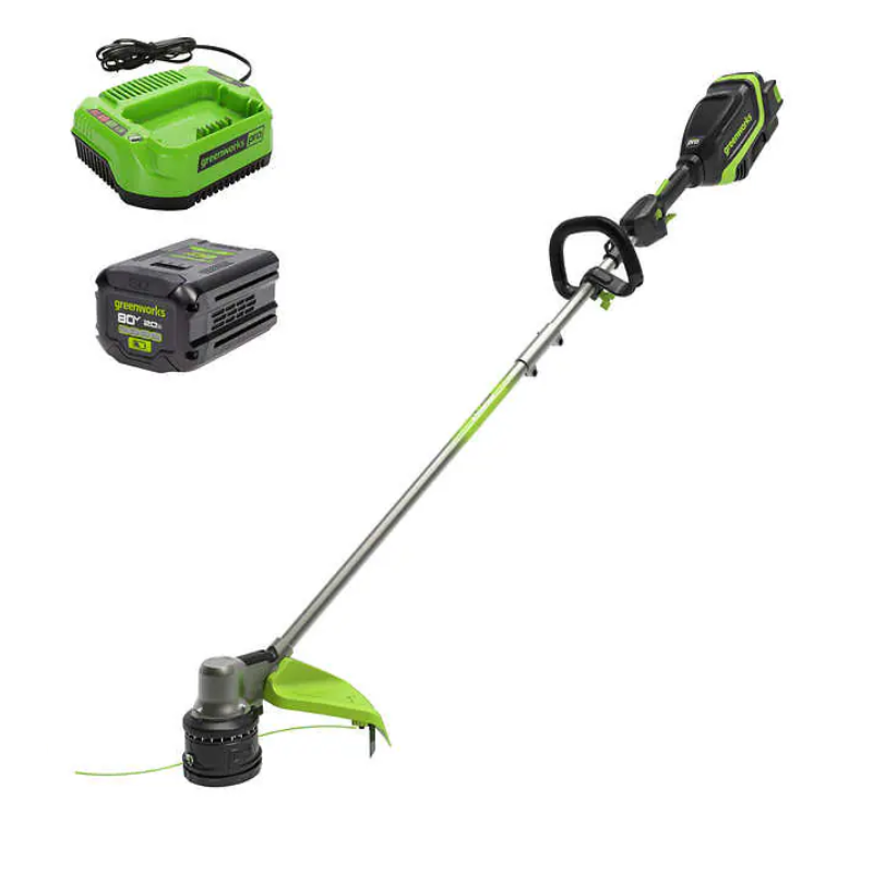 Greenworks RENEWED 80V 17" Brushless String Trimmer 2.0 Ah Battery