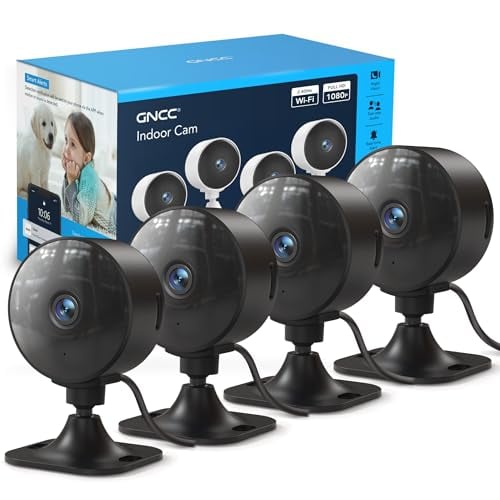 GNCC 2.4GHz 1080P Indoor Security Camera 4-Pack Deal