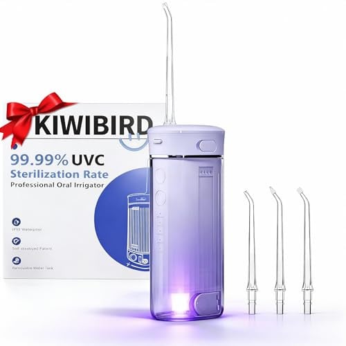 KIWIBIRD Mini Travel Water Flosser Cordless with UVC Light Deal