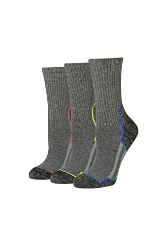 Amazon Essentials Women's Comfortable Cushioned Hiking Crew Socks 3-Pairs