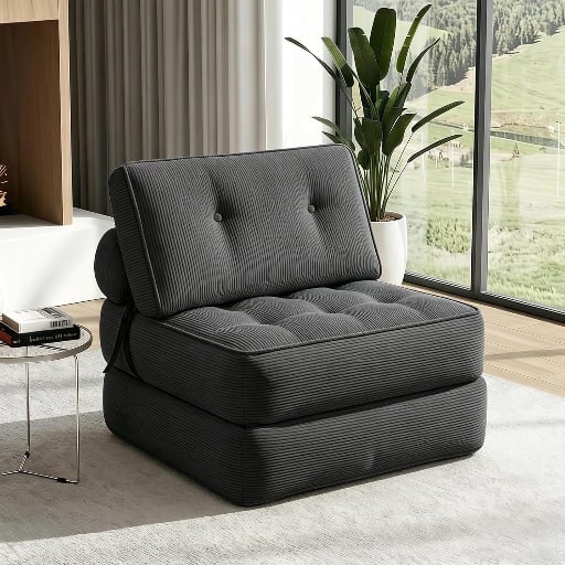 Convertible Sleeper Chair with Back Support & Pillow Deal