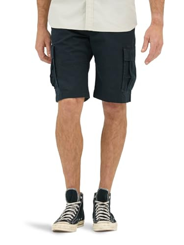 Lee Men's Extreme Motion Carolina Cargo Short Black Ripstop