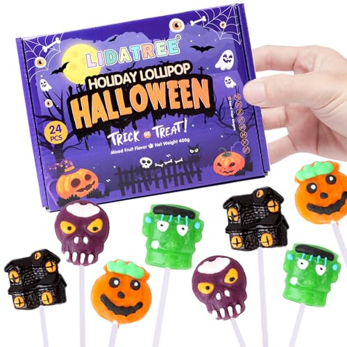 Halloween Lollipop Suckers Individually Wrapped - 24ct