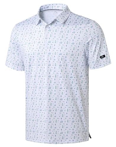 Obla Men's Print Golf Polo Shirt