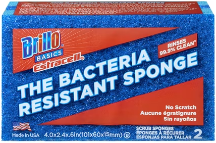 Brillo Basics Estracell No Scratch Scrub Sponge 2 Count Deal