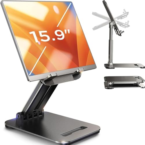 Lisen Foldable Tablet Stand Holder (Black, up to 15.9") Deal