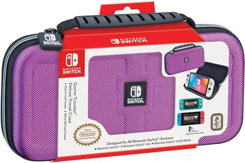 R.D.S. INDUSTRIES, INC. Game Traveler Deluxe Licensed Travel Case for Nintendo Switch, Lite, OLED, Purple Deal