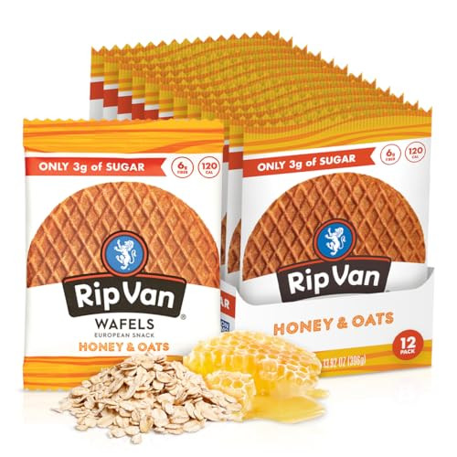 Rip Van Wafels Honey and Oats Stroopwafels 12-Pack