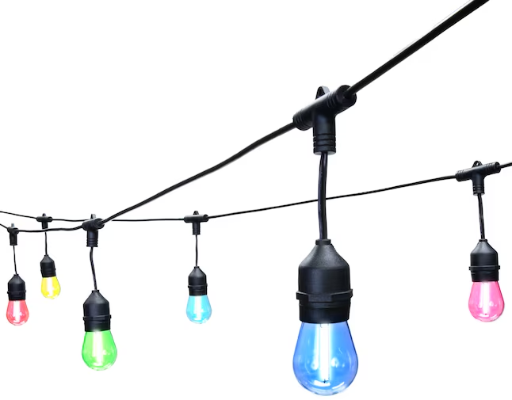 Harbor Breeze 24-ft 12-Light Color Changing LED Edison Bulb Indoor/Outdoor String Light Deal