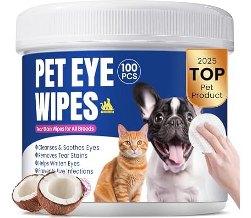 BuddyCheer Pet Eye Cleaning Wipes 100-Piece