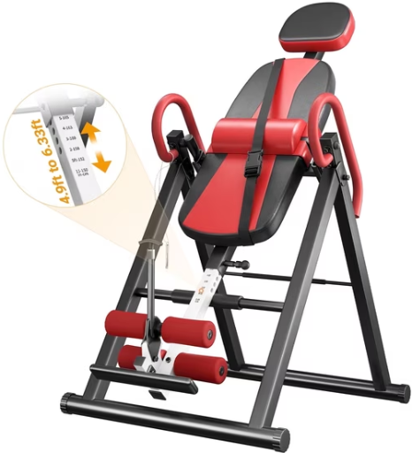 Dprodo 300-Lb Capacity Heavy Duty Foldable Inversion Table (Red) Deal