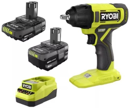 RYOBI ONE+ 18V Cordless 3/8 in. Impact Wrench Kit with (1) 4Ah Battery, (1) 2Ah Battery Deal