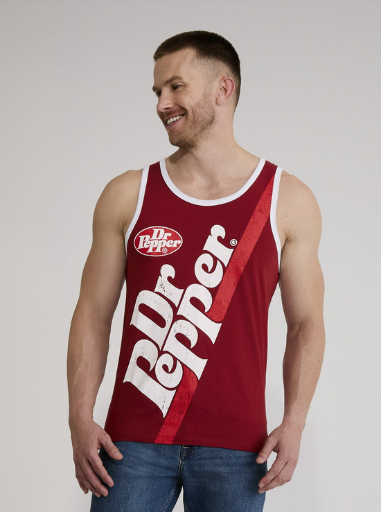Dr Pepper Men's Cotton Polyester Blend Graphic Tank Top
