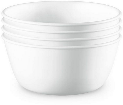 Corelle 4-Pack Glass Vitrelle 28oz Dinner Bowls White
