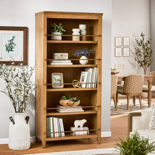 My Texas House Haven 5-Shelf Bookcase Warm Brown Deal