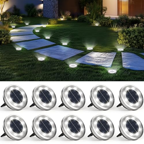 SOLPEX Solar LED Ground Path Lights 10-Pack (Cool White) Deal