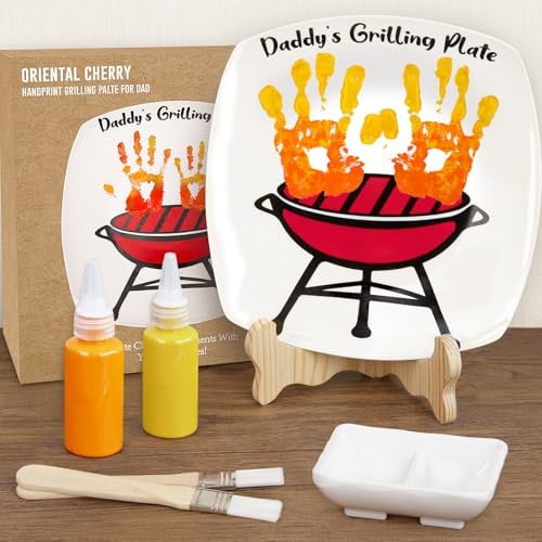 DIY Daddy's Grilling Plate with Handprint