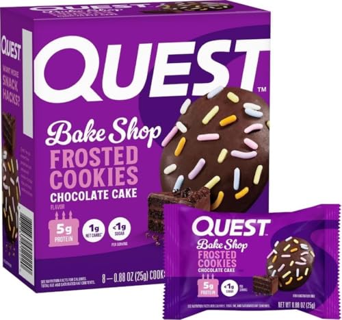 Quest Nutrition Frosted Protein Cookies Chocolate Cake 8-Ct 0.88-Oz