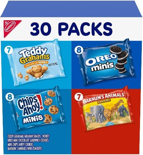 Nabisco Variety Pack 30 Count (Oreo Mini, Chips Ahoy! Mini, Teddy Grahams Honey & Barnum's Animal Crackers)
