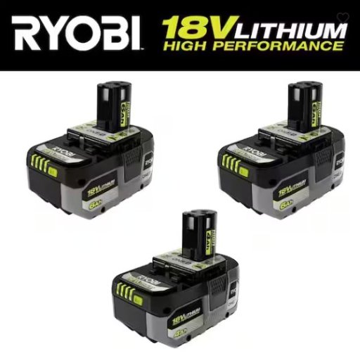 RYOBI ONE+ HP 18V Lithium-Ion 6.0 Ah Battery (2-Pack) w/ ONE+ 18V 4.0 Ah Battery