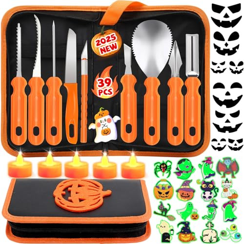 39-Piece Stainless Steel Pumpkin Carving Kit