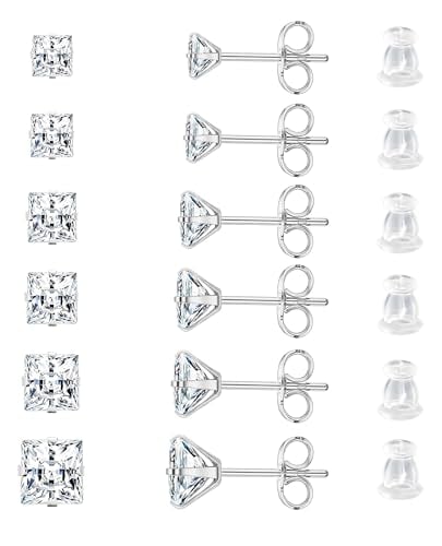 7 Pairs 20G Stud Earrings Set