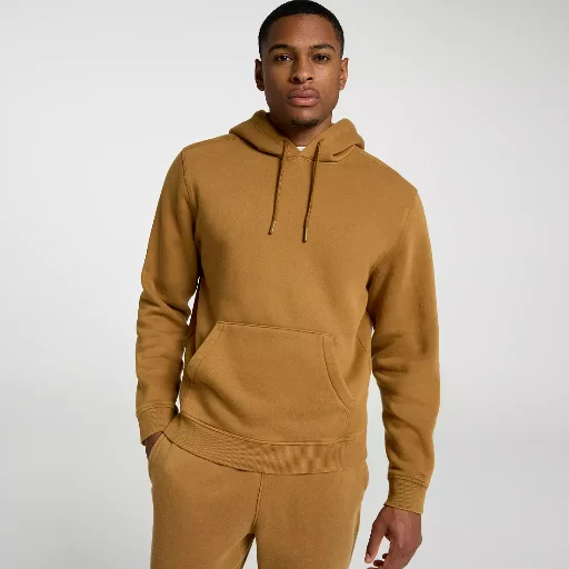 DSG Men's Classic Washed Fleece Hoodie Brown Caramel Deal