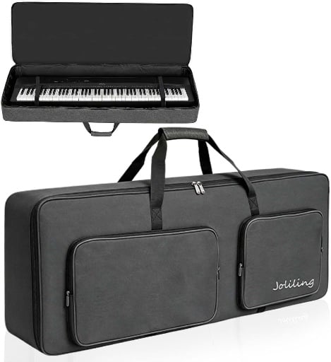 61 Key Keyboard Gig Bag, 600D Oxford Portable Electric Piano Case with 10mm Padding Deal