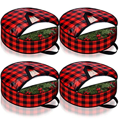Sadnyy Christmas Wreath Storage Bag 4-Pack 24 Inch Deal