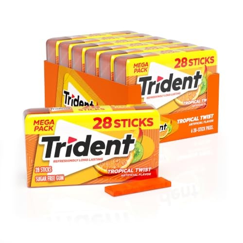 Trident Sugar Free Gum Tropical Twist 6-Pack 28-Count