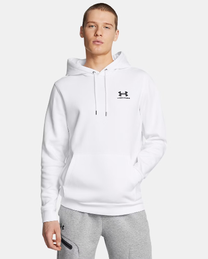 UA Icon Fleece Men's Hoodie (White / Black) Deal